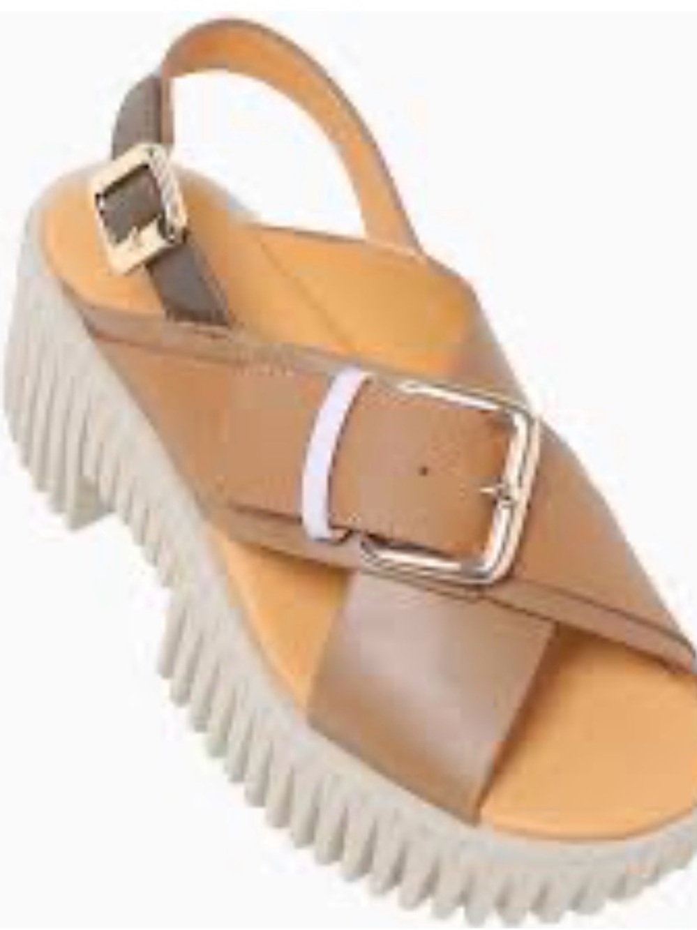 Womens 4CCCCESS Plia Juno Platform Sandals with White Ridged Sole - Picture 3 of 10